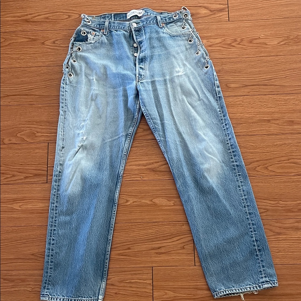 EB Denim chain jeans